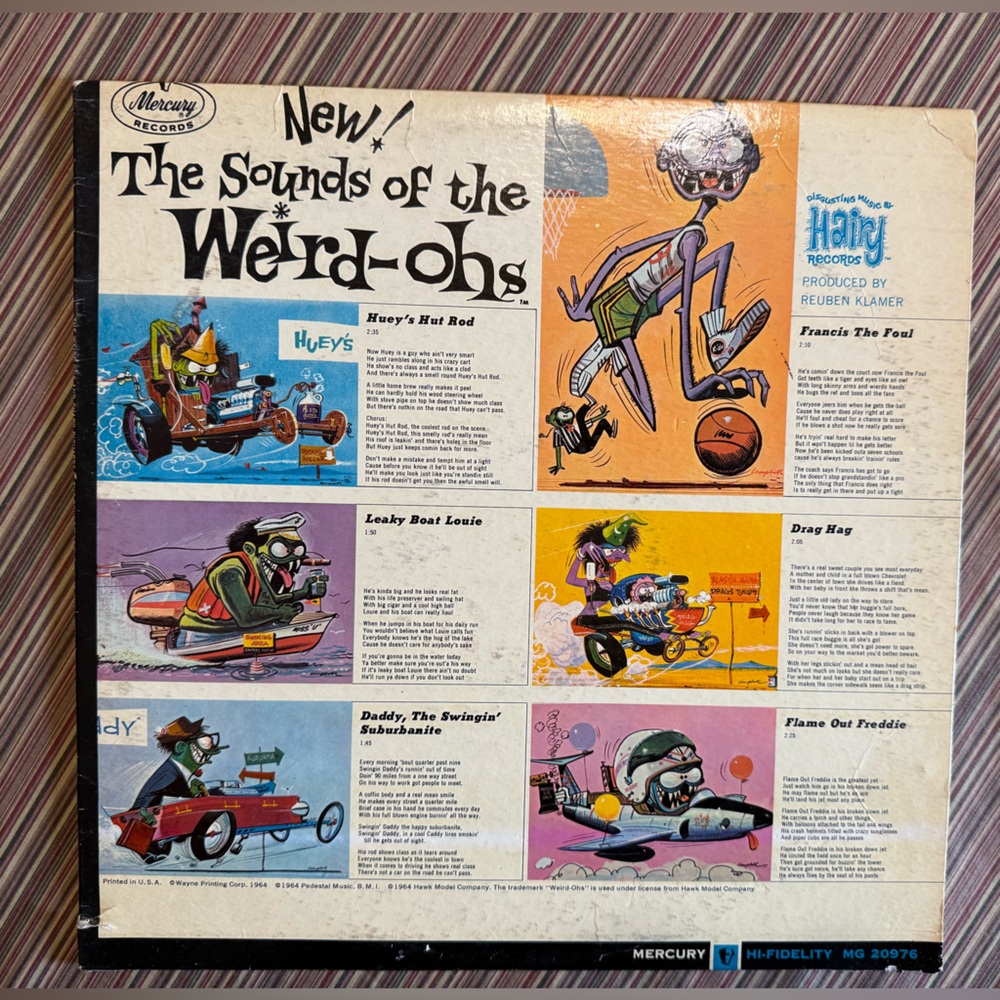 The Sounds of the Weird-Ohs Silly Surfers LP 1964 Music To Make Models To LP